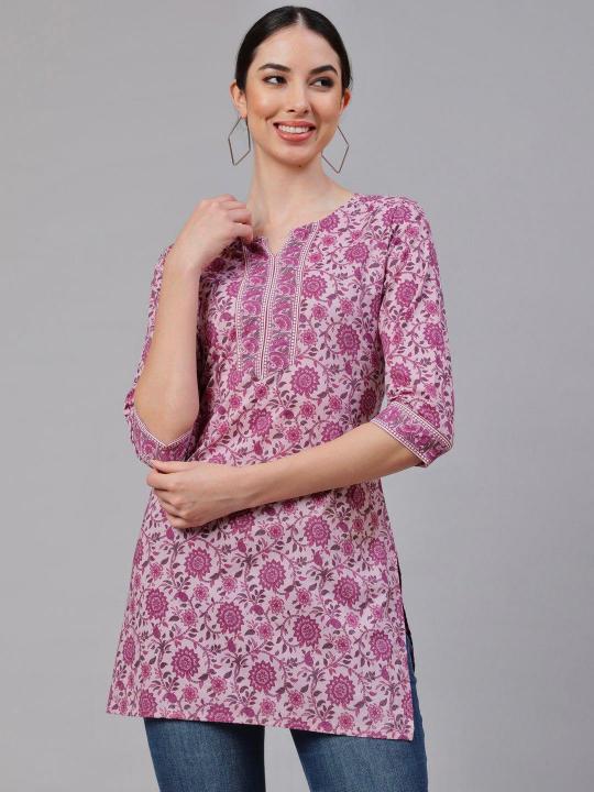 Felocity cotton printed catalog office kurtis on jeans online india