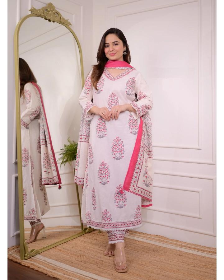 Felocity Dhruvi 269 catalog Fancy cotton kurta set for women