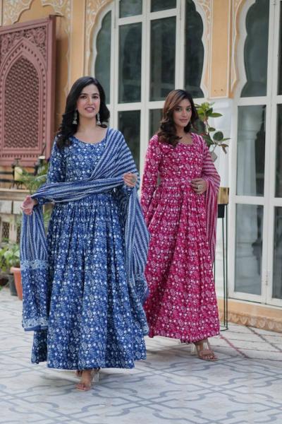 Felocity Luna Vol 27 catalog cotton anarkali kurtis online india