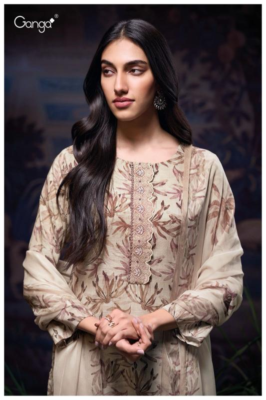 Ganaga Ireland 3385 catalog salwar kameez linen cotton