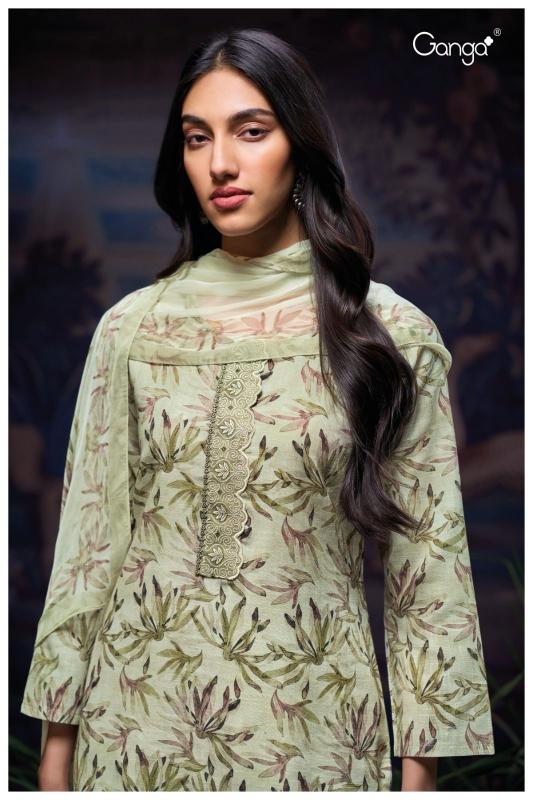Ganaga Ireland 3385 catalog salwar kameez linen cotton