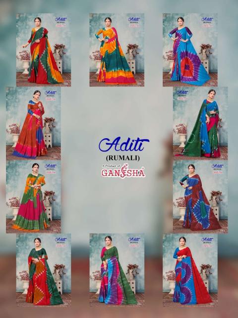 Ganesha Aditi Vol-1 – Rumali Cotton Sarees - Wholesale Catalog
