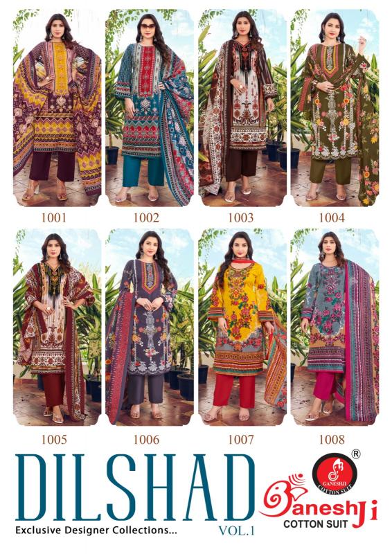 Ganeshji Dilshad Vol-01 – Dress Material - Wholesale Catalog
