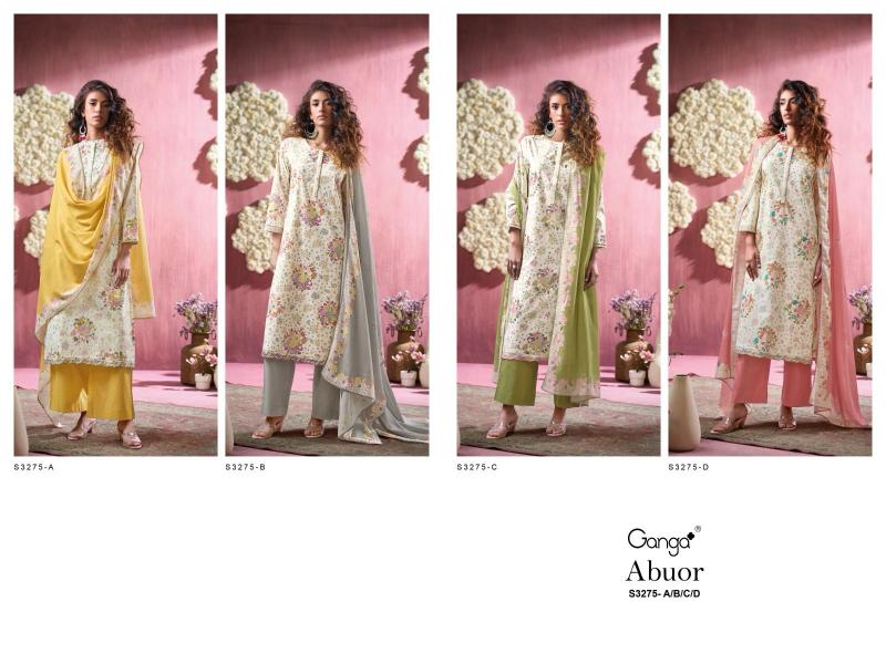 Ganga Abuor 3275 catalog salwar suit design for women