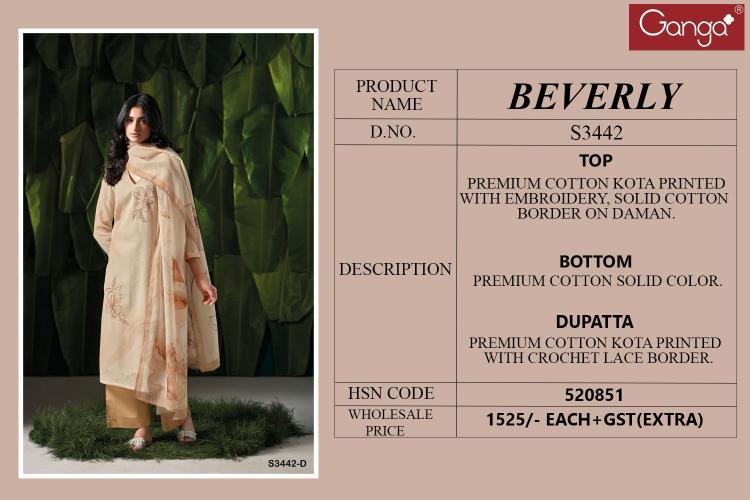 Ganga Beverly 3442 catalog wholesale salwar kameez pakistani