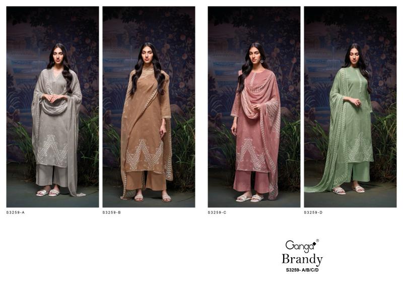 Ganga Brandy 3259 Catalog salwar kameez cotton