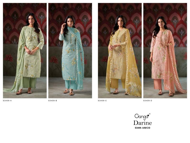 Ganga Darine 3409 catalog wholesale catalogue salwar kameez