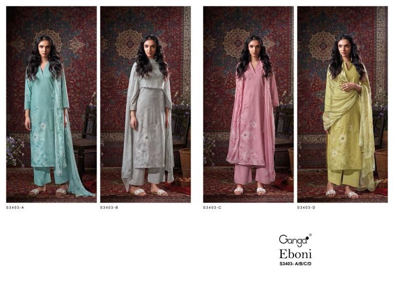 Ganga Eboni 3403 catalog top office wear wholesale brand salwar kameez