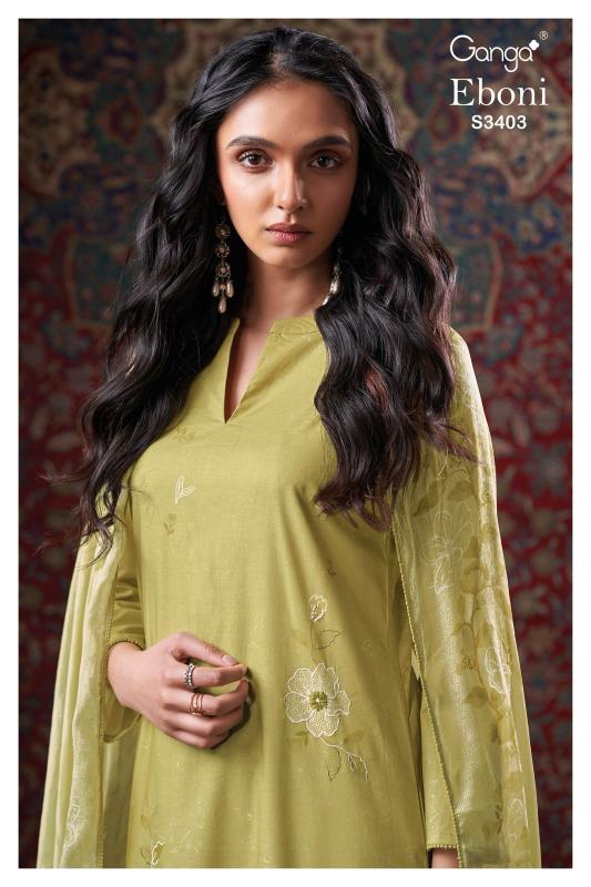 Ganga Eboni 3403 catalog top office wear wholesale brand salwar kameez