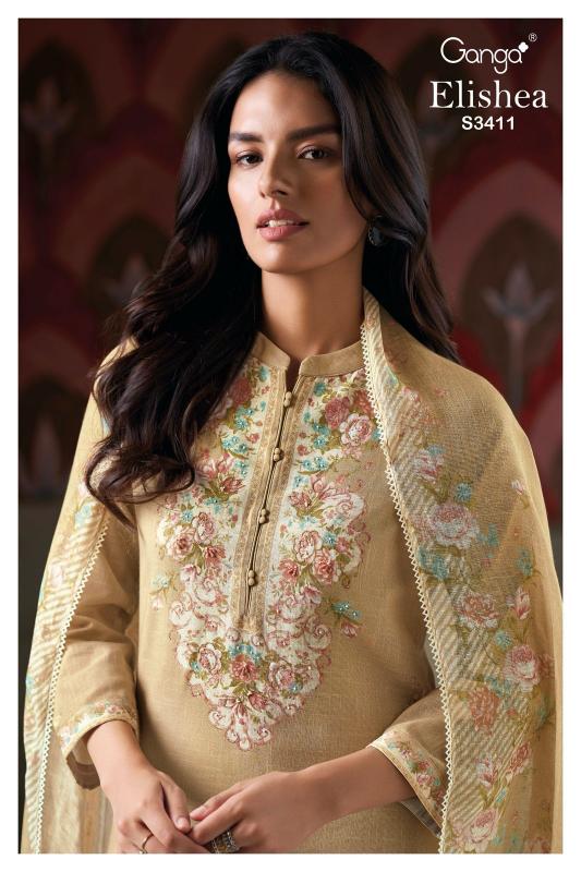 Ganga Elishea 3411 catalog salwar kameez catalogue wholesale surat