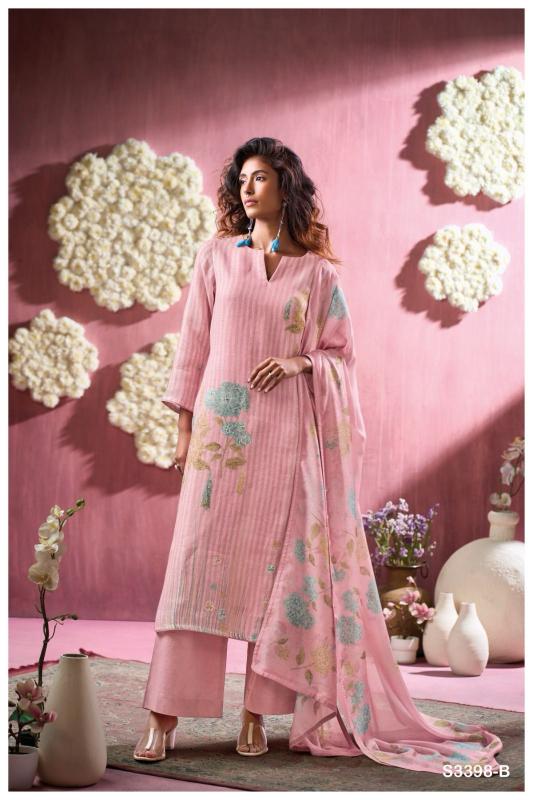 Ganga Georgie 3398 catalog wholesale salwar kameez