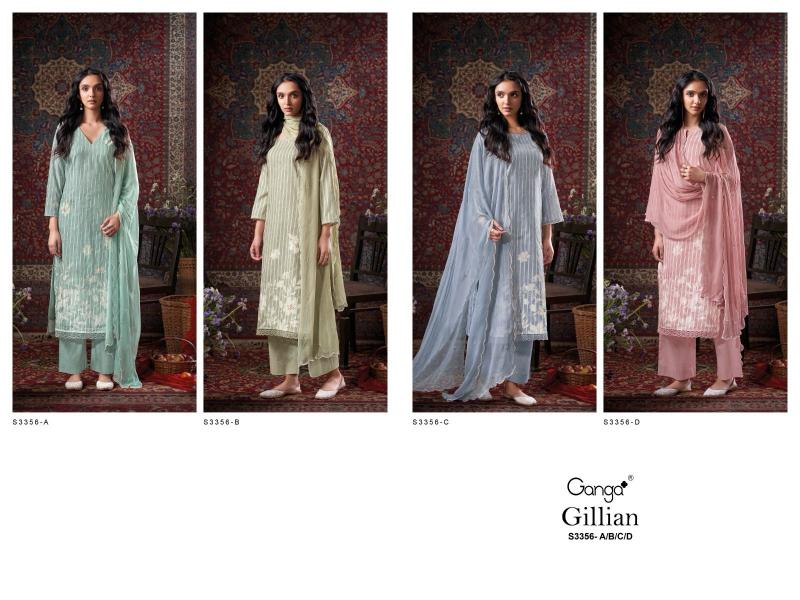 Ganga Gillian 3356 catalog buy wholesale salwar kameez surat