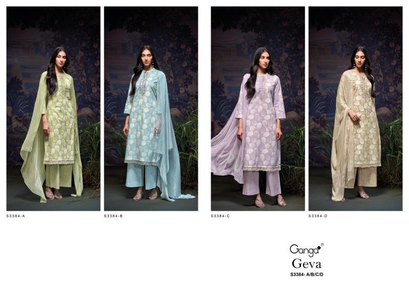 Ganga Halie 3384 catalog wholesale cotton salwar kameez