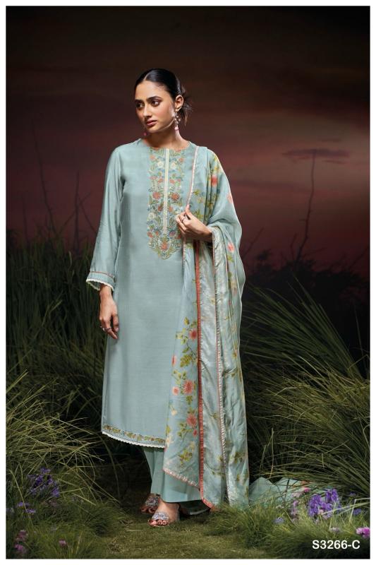 Ganga Janita 3266 catalog pakistani suits with narrow pants
