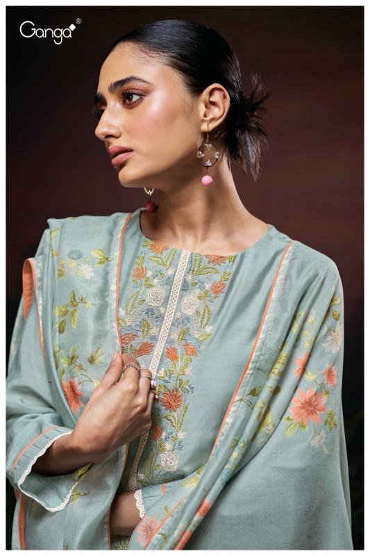 Ganga Janita 3266 catalog pakistani suits with narrow pants