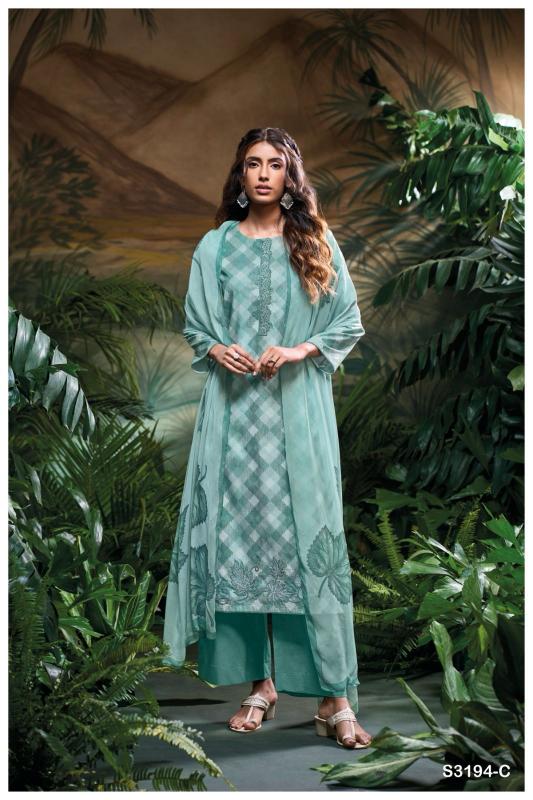 Ganga Jaskan 3194 catalog wholesale salwar suit market in delhi