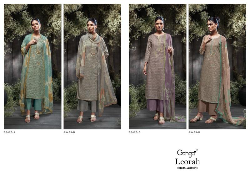 Ganga Leorah 3435 catalog wholesale salwar kameez alveera