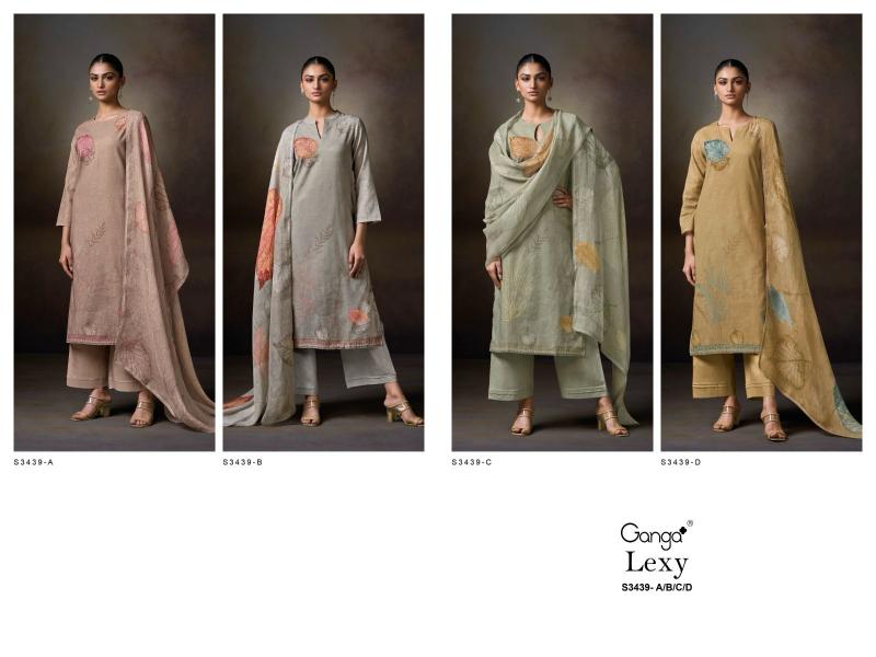 Ganga Lexy 3439 catalog salwar kameez manufacturers in surat 
