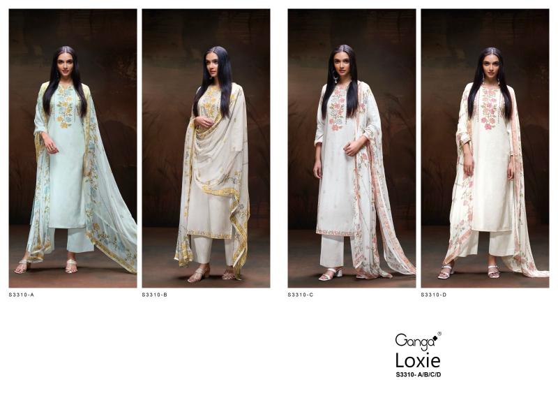 Ganga Loxie 3310 catalog wholesale pakistani designer salwar kameez