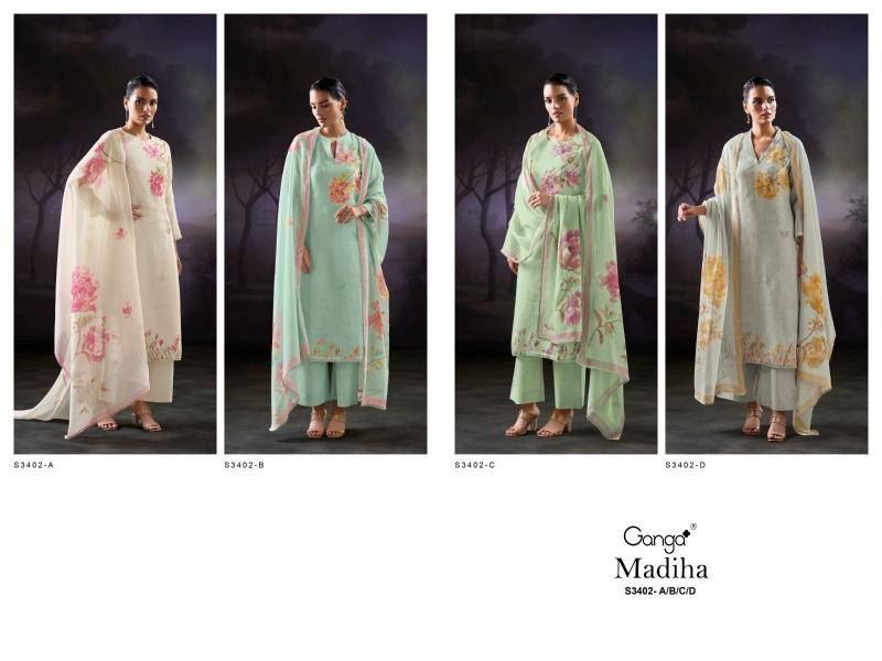 Ganga Madiha 3402 catalog surat salwar kameez wholesalers online