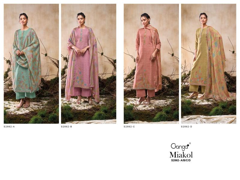 Ganga Miakol 2862 catalog wholesale printed salwar kameez