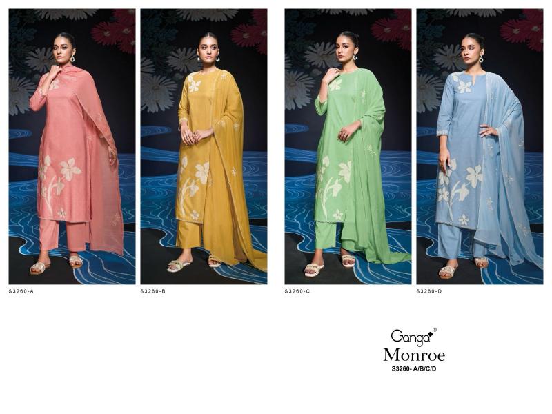 Ganga Monroe 3260 catalog branded salwar suits wholesale