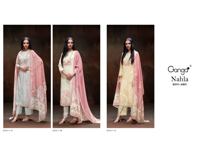Ganga Nahla 3311 catalog salwar suits manufacturers in surat