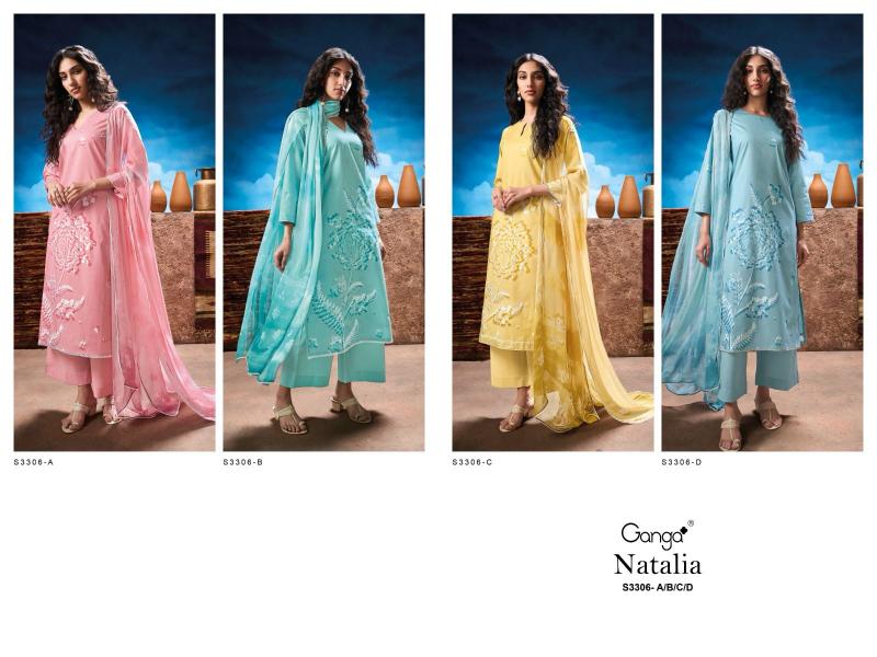 Ganga Natalia 3306 catalog wholesale salwar kameez