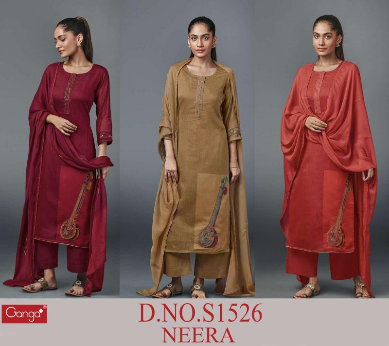 Ganga Neera 1526 catalog wholesale suppliers of salwar kameez in surat gujarat