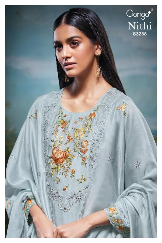Ganga Nithi 3288 catalog wholesaler salwar kameez suits