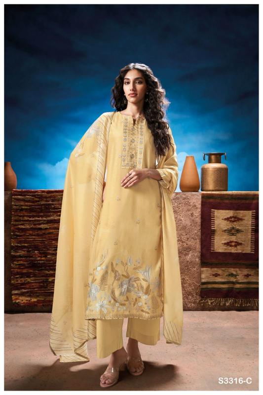 Ganga Odeta 3316 catalog pakistani wholesale salwar kameez in karachi