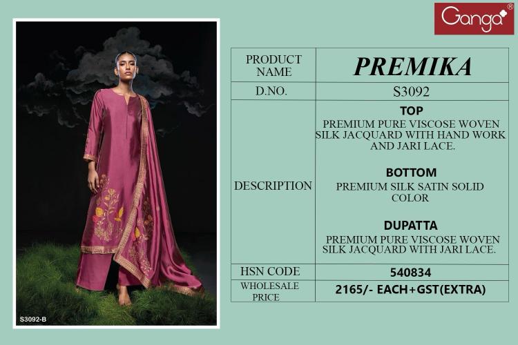 Ganga Premika 3092 catalog best salwar kameez online