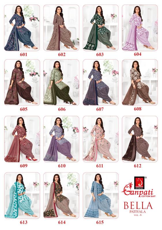 Ganpati Bella Patiyala Vol-06 - Dress Material  - Wholesale Catalog