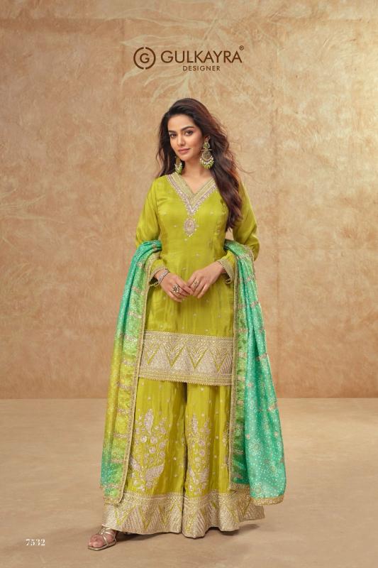 Gulkayra Tisha catalog Shimmer Silk unstitched salwar kameez wholesale market in delhi