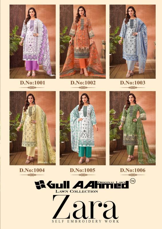 Gull AAhmed Zara  Vol-1 - Karachi Dress Material  - Wholesale Catalog