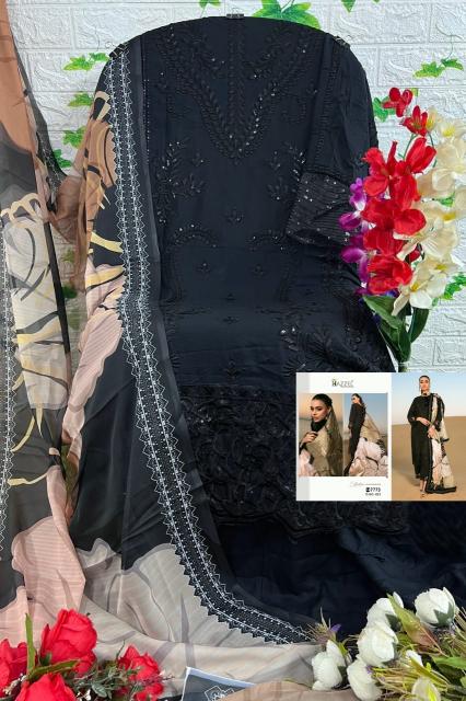 Hazzel 023 Catalog Rayon pakistani embroidery designs for suits