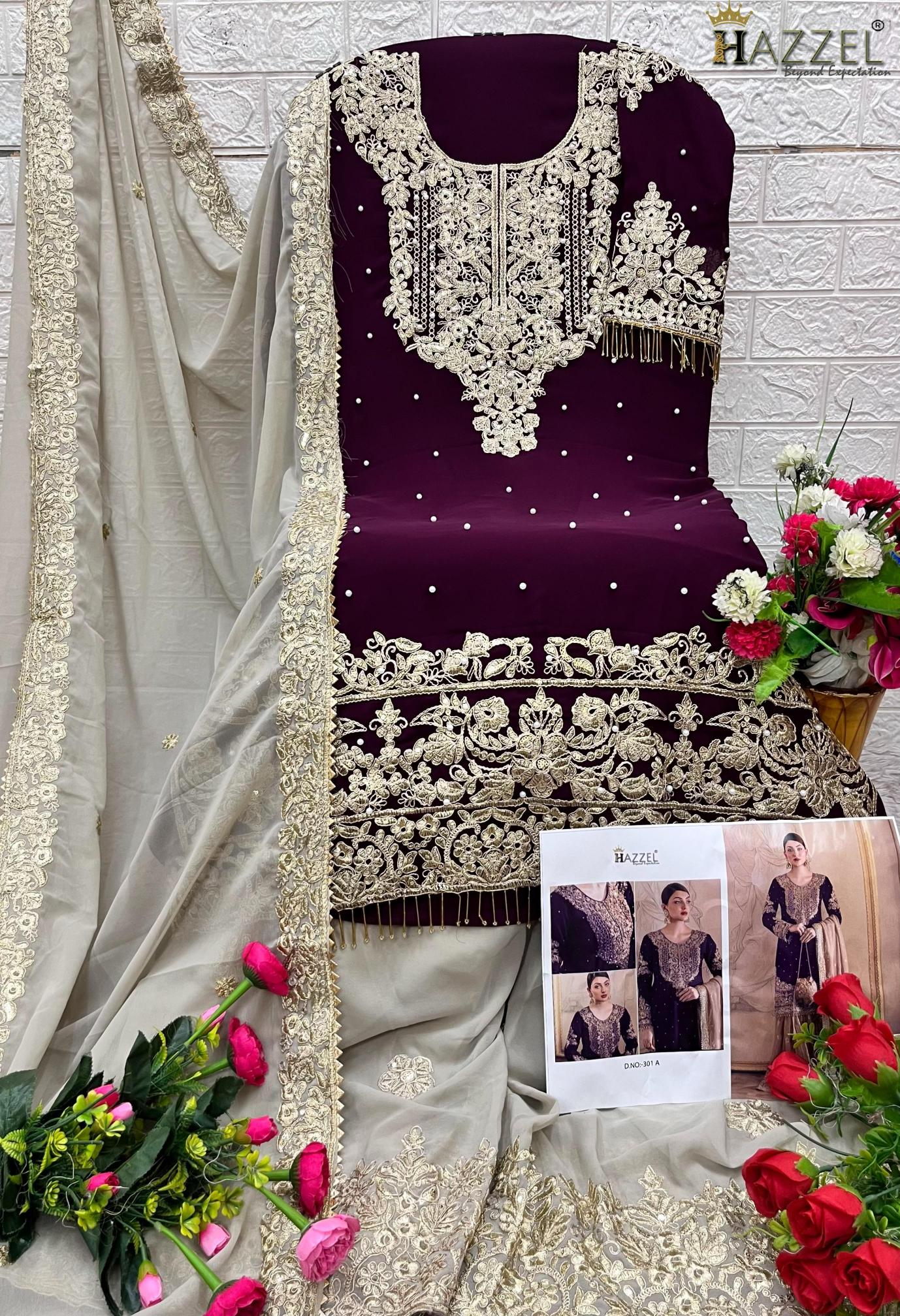 Hazzel 301 Abc Catalog low price pakistani suits