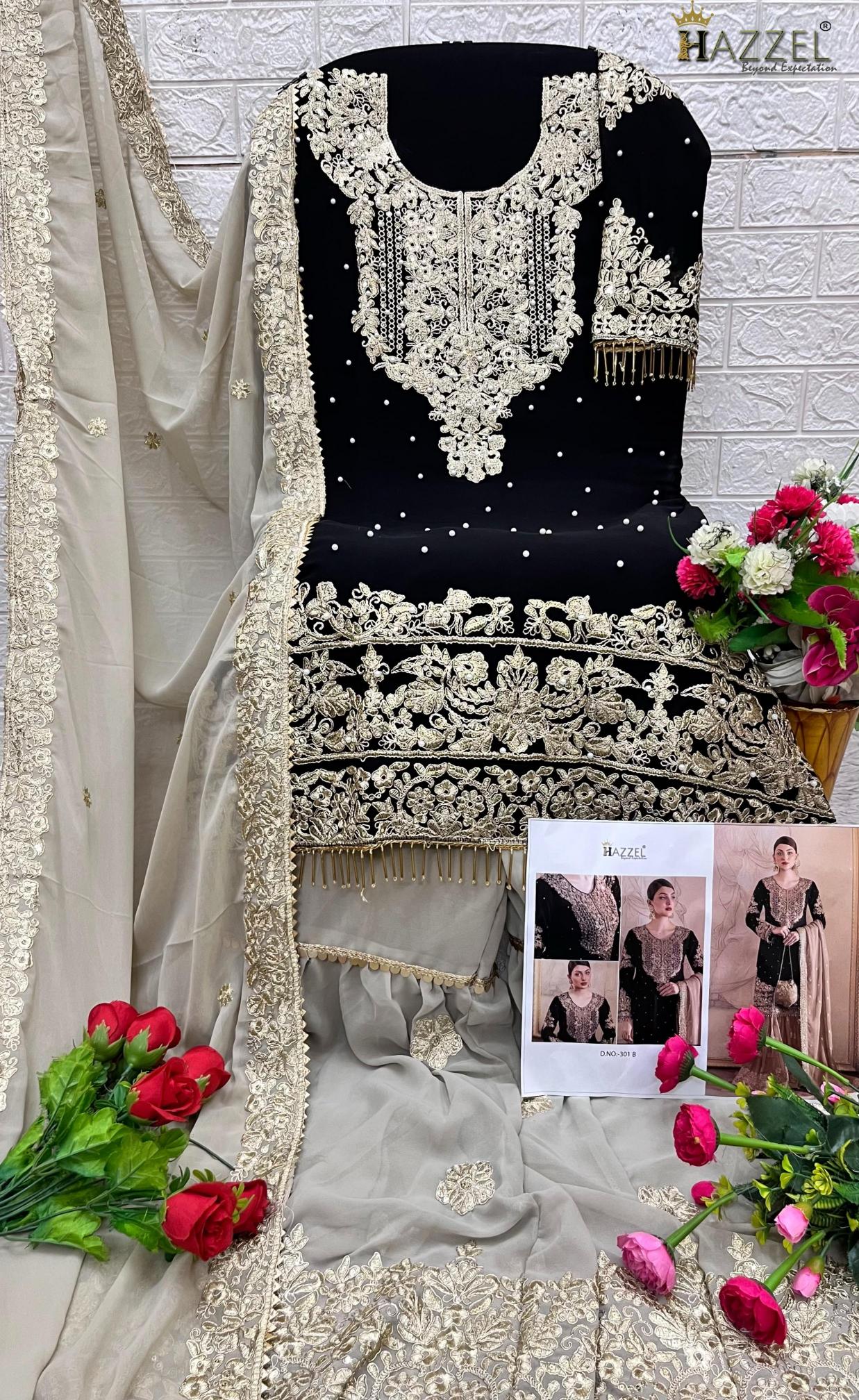 Hazzel 301 Abc Catalog low price pakistani suits