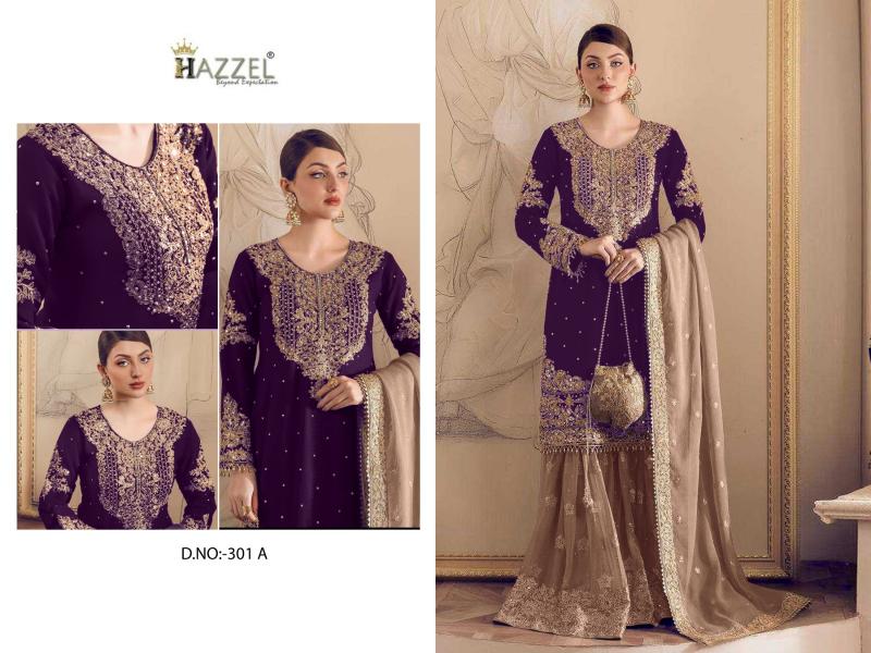 Hazzel 301 Abc Catalog low price pakistani suits