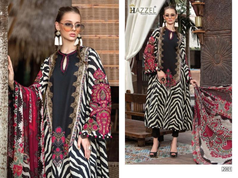 Hazzel Eid Collection Blockbuster vol 2 catalog Chiffon Duppatta embroidery suits latest design pakistani