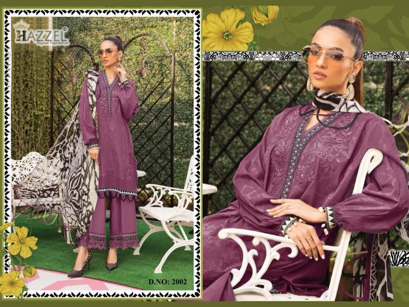 Hazzel Eid Collection Blockbuster vol 2 catalog Chiffon Duppatta embroidery suits latest design pakistani