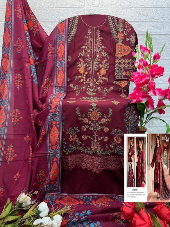 Johra Tex 161 catalog Viscose Rayon suits pakistani desinger online