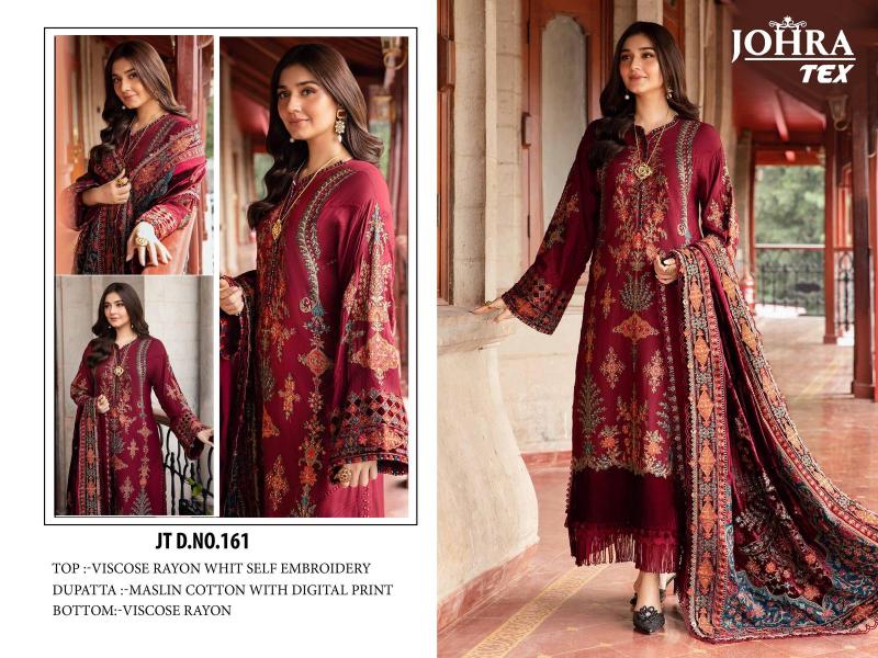 Johra Tex 161 catalog Viscose Rayon suits pakistani desinger online