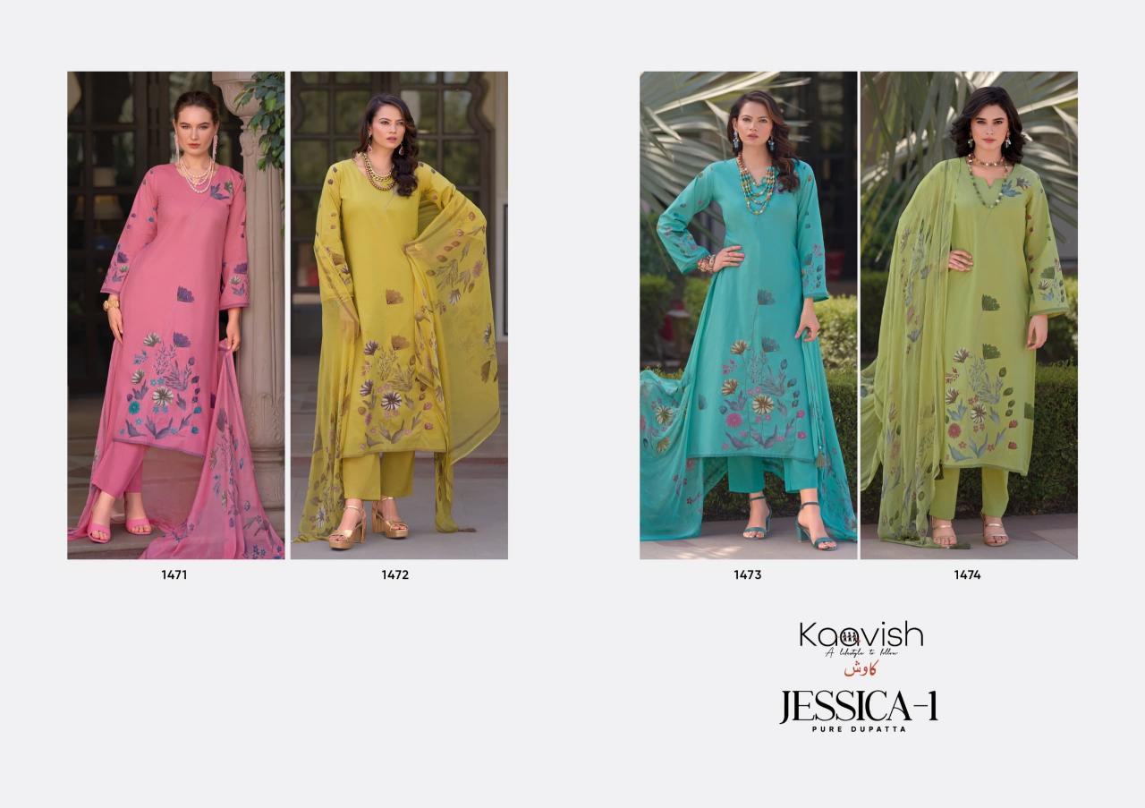 Kaavish Jesscia Vol 1 catalog unstitched salwar kameez wholesalers