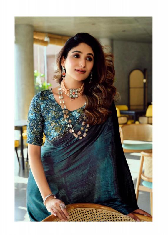 Kashvi Neel Vol 12 catalog plain satin saree online india