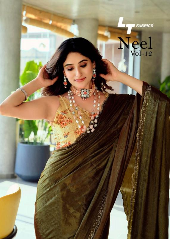 Kashvi Neel Vol 12 catalog plain satin saree online india