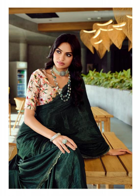Kashvi Neel Vol 12 catalog plain satin saree online india