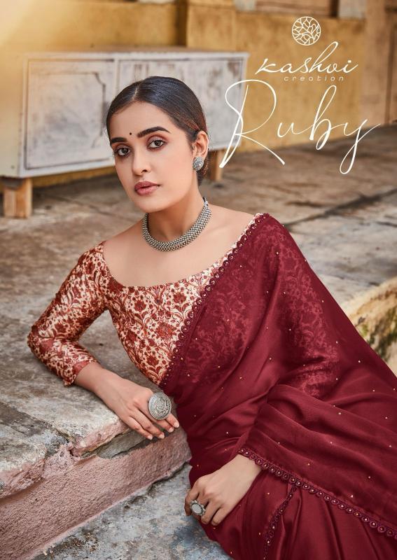 Kashvi Ruby Catalog cheapest saree wholesale market in india