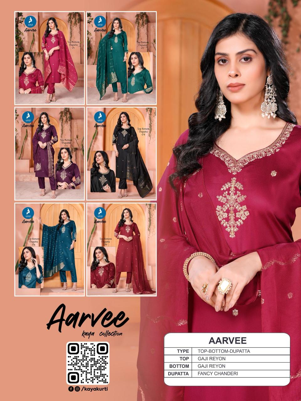 Kaya Aarvee Catalog buy readymade wedding kurtis online india