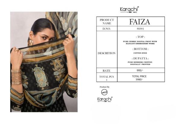 Kesar Karachi Faiza catalog wholesale dress material market in navi mumbai
